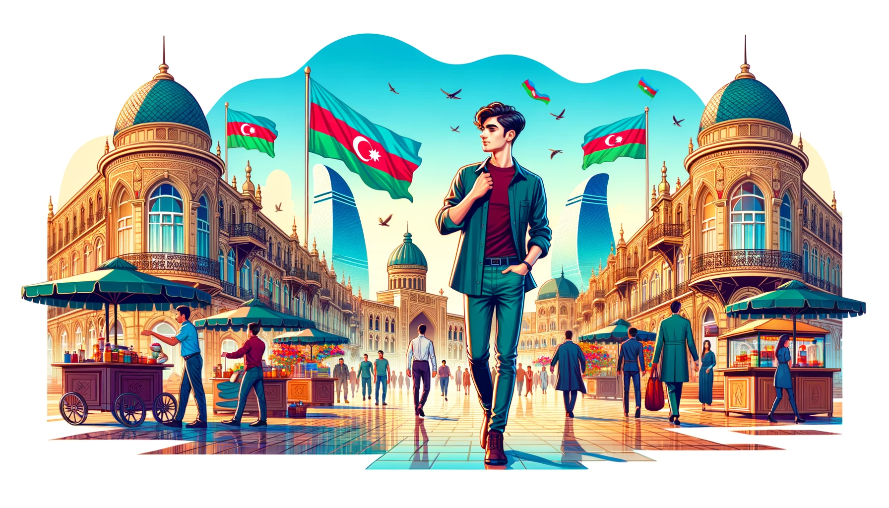 media-dall-e-2023-10-27-11-33-39-2d-illustration-showcasing-the-vibrant-streets-of-baku-a-modern-25-year-old-azerbaijani-boy-dressed-in-contemporary-clothing-walks-with-confidence